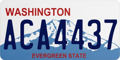 WA license plate ACA4437
