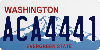 WA license plate ACA4441