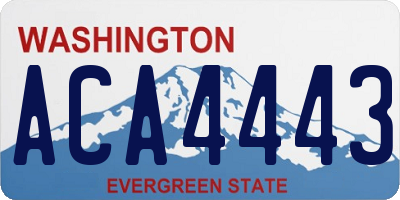 WA license plate ACA4443