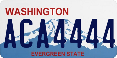 WA license plate ACA4444