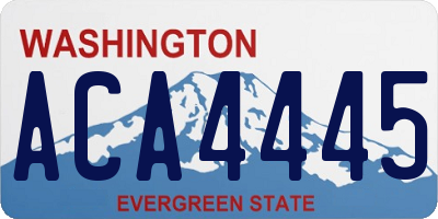 WA license plate ACA4445