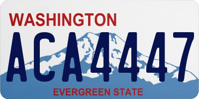 WA license plate ACA4447