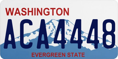 WA license plate ACA4448