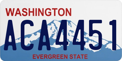 WA license plate ACA4451
