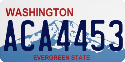 WA license plate ACA4453