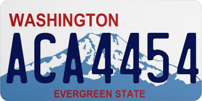 WA license plate ACA4454