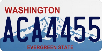 WA license plate ACA4455