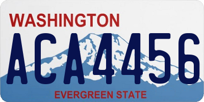 WA license plate ACA4456