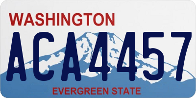 WA license plate ACA4457