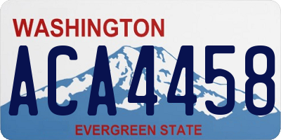 WA license plate ACA4458