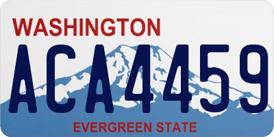 WA license plate ACA4459