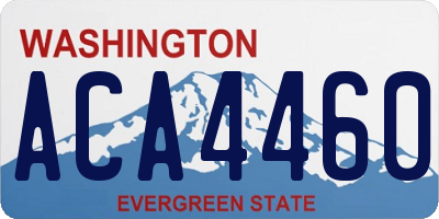 WA license plate ACA4460