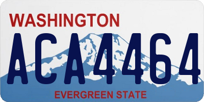 WA license plate ACA4464