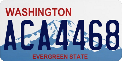 WA license plate ACA4468