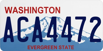 WA license plate ACA4472
