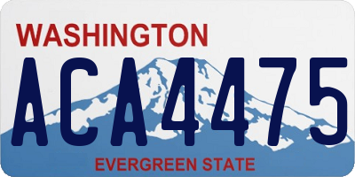 WA license plate ACA4475
