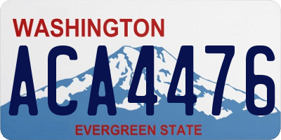 WA license plate ACA4476