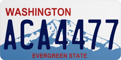 WA license plate ACA4477