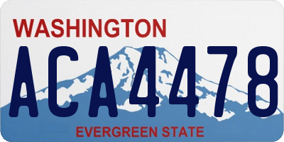 WA license plate ACA4478
