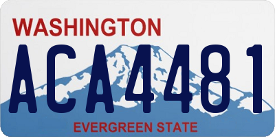 WA license plate ACA4481
