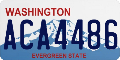 WA license plate ACA4486