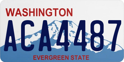 WA license plate ACA4487
