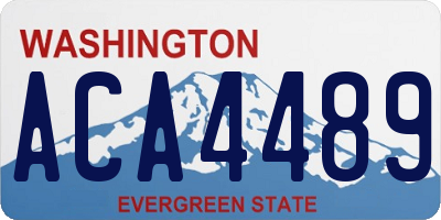 WA license plate ACA4489