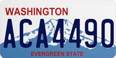 WA license plate ACA4490