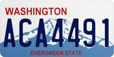 WA license plate ACA4491