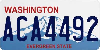 WA license plate ACA4492