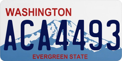 WA license plate ACA4493