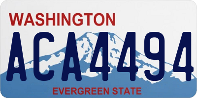 WA license plate ACA4494