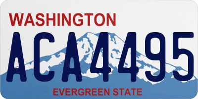 WA license plate ACA4495