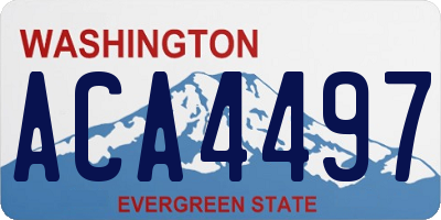 WA license plate ACA4497