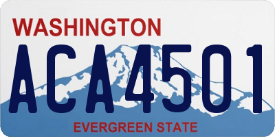 WA license plate ACA4501
