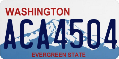 WA license plate ACA4504