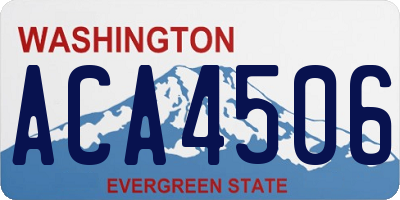 WA license plate ACA4506