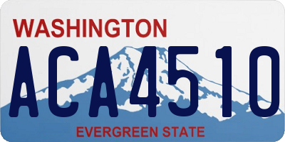 WA license plate ACA4510
