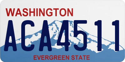 WA license plate ACA4511