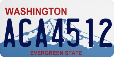 WA license plate ACA4512