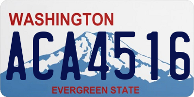 WA license plate ACA4516