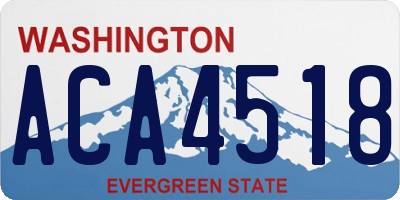 WA license plate ACA4518