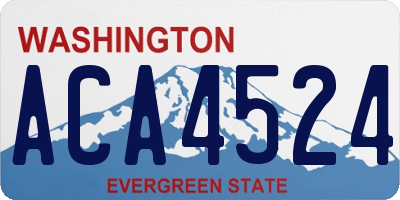 WA license plate ACA4524