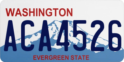 WA license plate ACA4526