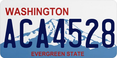 WA license plate ACA4528
