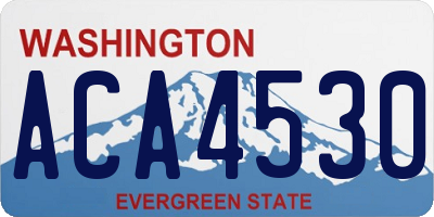 WA license plate ACA4530