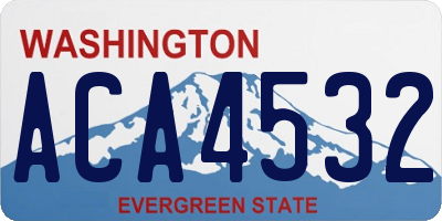 WA license plate ACA4532