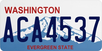 WA license plate ACA4537