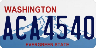 WA license plate ACA4540