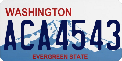 WA license plate ACA4543